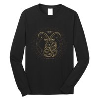 Celestial Capricorn Zodiac Sign November December Birthday Long Sleeve Shirt