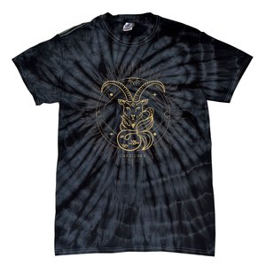 Celestial Capricorn Zodiac Sign November December Birthday Tie-Dye T-Shirt