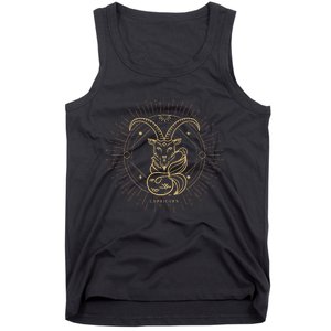 Celestial Capricorn Zodiac Sign November December Birthday Tank Top