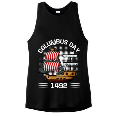 Columbus Day 1492 Ladies PosiCharge Tri-Blend Wicking Tank