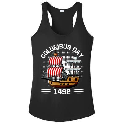 Columbus Day 1492 Ladies PosiCharge Competitor Racerback Tank