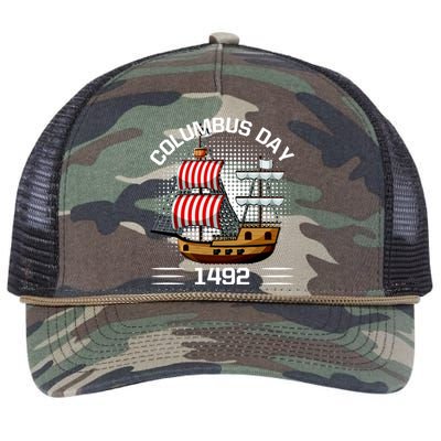 Columbus Day 1492 Retro Rope Trucker Hat Cap