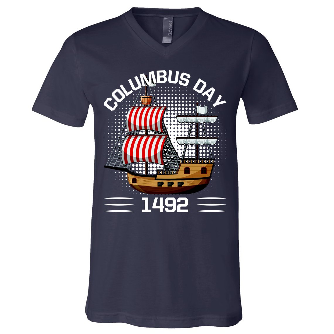 Columbus Day 1492 V-Neck T-Shirt