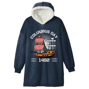 Columbus Day 1492 Hooded Wearable Blanket