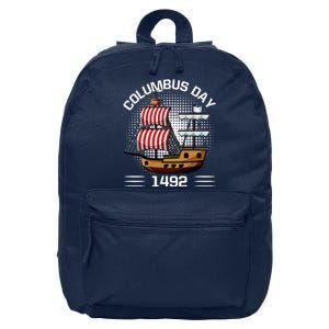 Columbus Day 1492 16 in Basic Backpack