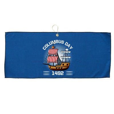 Columbus Day 1492 Large Microfiber Waffle Golf Towel