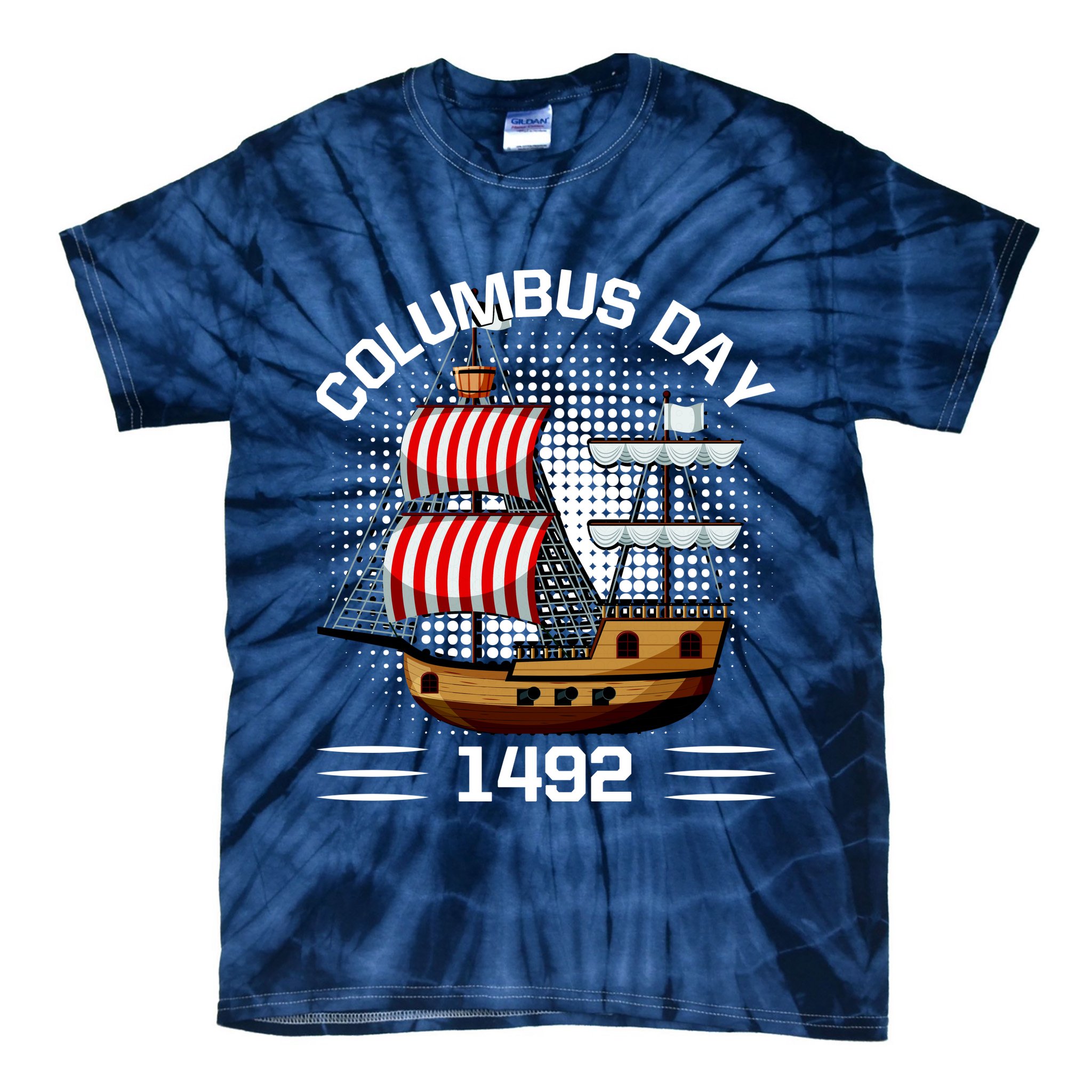 Columbus Day 1492 Tie-Dye T-Shirt