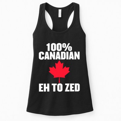 Canada Day 100% Canadian Eh To Zed Womens Tank Top
