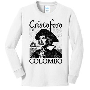 Columbus Day 1492 Italian Pride Christopher Columbus Kids Long Sleeve Shirt