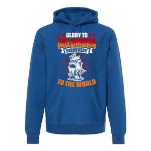 Columbus Day 1942 American Italian Christopher Columbus Gift Premium Hoodie