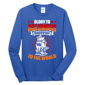 Columbus Day 1942 American Italian Christopher Columbus Gift Tall Long Sleeve T-Shirt