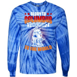 Columbus Day 1942 American Italian Christopher Columbus Gift Tie-Dye Long Sleeve Shirt