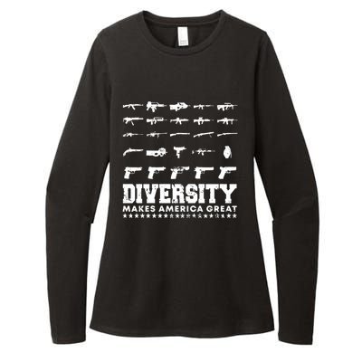 Celebrate Diversity 2nd Adt Second Patriotic Pro Gun Gift Womens CVC Long Sleeve Shirt