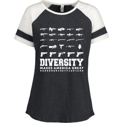 Celebrate Diversity 2nd Adt Second Patriotic Pro Gun Gift Enza Ladies Jersey Colorblock Tee