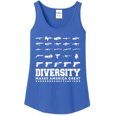 Celebrate Diversity 2nd Adt Second Patriotic Pro Gun Gift Ladies Essential Tank