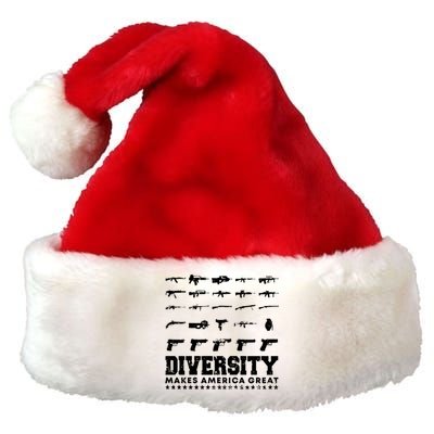 Celebrate Diversity 2nd Adt Second Patriotic Pro Gun Gift Premium Christmas Santa Hat