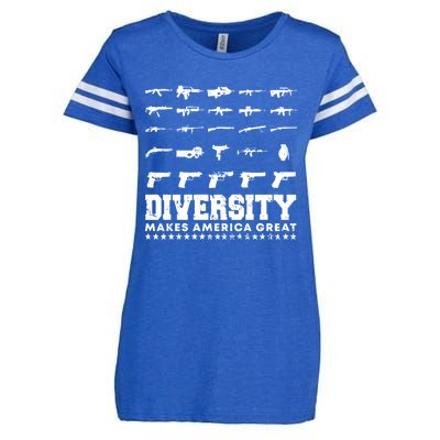 Celebrate Diversity 2nd Adt Second Patriotic Pro Gun Gift Enza Ladies Jersey Football T-Shirt