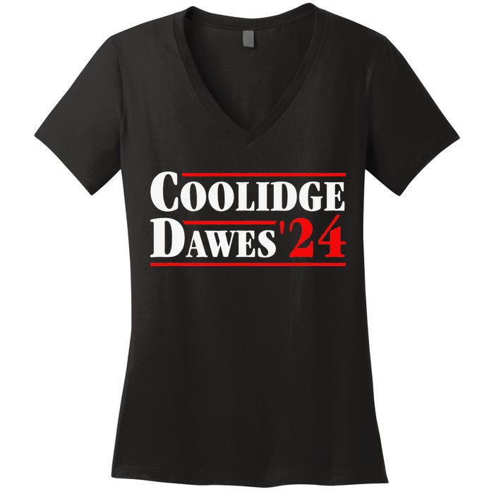 Coolidge Dawes' 24 Apparel Women's V-Neck T-Shirt