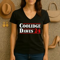 Coolidge Dawes' 24 Apparel Women's V-Neck T-Shirt