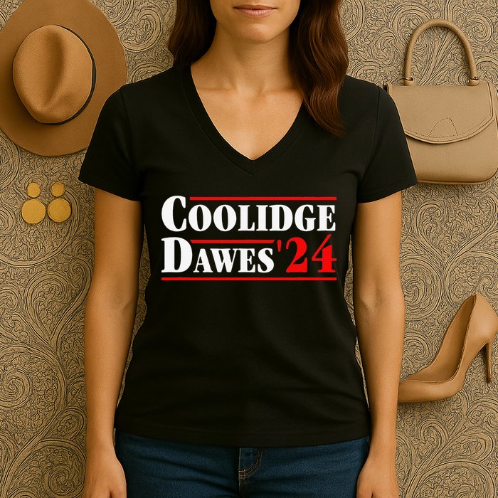 Coolidge Dawes' 24 Apparel Women's V-Neck T-Shirt