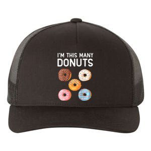 Cute Donut 5th Birthday Im This Many Donuts 5year Old Yupoong Adult 5-Panel Trucker Hat