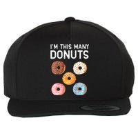 Cute Donut 5th Birthday Im This Many Donuts 5year Old Wool Snapback Cap