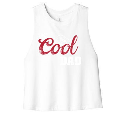 Cool Dad 90s Vintage Cow Cute Gift Women's Racerback Cropped Tank