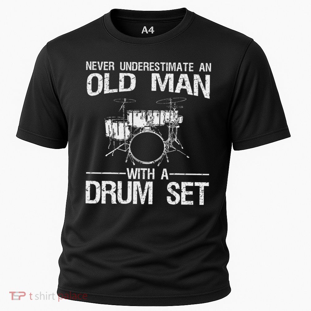 Cool Drummer Art Dad Drum Set Player Drum Kit Musician Cooling Performance Crew T-Shirt