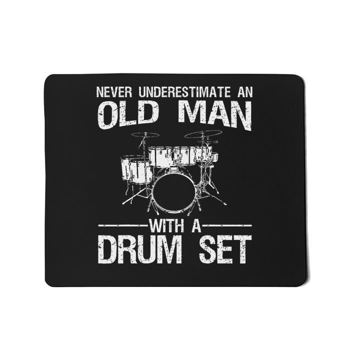 Cool Drummer Art Dad Drum Set Player Drum Kit Musician Mousepad