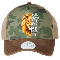 Can Do All Things Through Christ Bible Quote Lion Legacy Tie Dye Trucker Hat