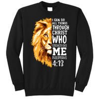 Can Do All Things Through Christ Bible Quote Lion Sweatshirt