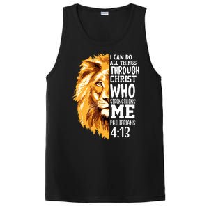 Can Do All Things Through Christ Bible Quote Lion PosiCharge Competitor Tank