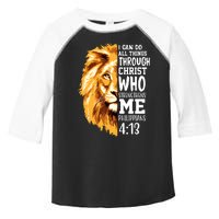 Can Do All Things Through Christ Bible Quote Lion Toddler Fine Jersey T-Shirt