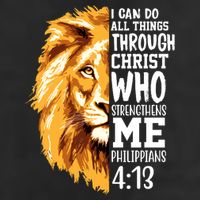 Can Do All Things Through Christ Bible Quote Lion Golf Towel