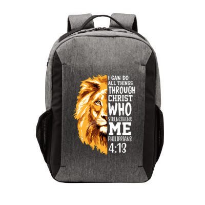 Can Do All Things Through Christ Bible Quote Lion Vector Backpack