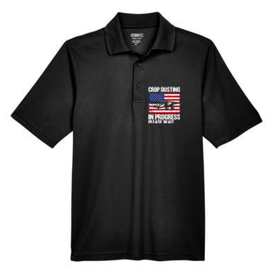 Crop Duster American Crop Dusting In Progress Please Wait Men's Origin Performance Pique Polo