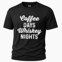 Coffee Days And Whiskey Nights Coffee And Whisky Gift Cooling Performance Crew T-Shirt