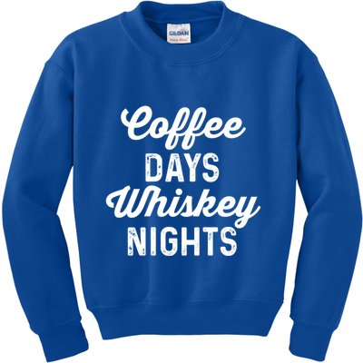 Coffee Days And Whiskey Nights Coffee And Whisky Gift Kids Sweatshirt