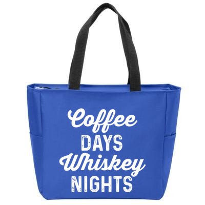 Coffee Days And Whiskey Nights Coffee And Whisky Gift Zip Tote Bag