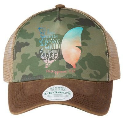 Can Do All Things Through Christ Who Strengthens Me Saying Legacy Tie Dye Trucker Hat