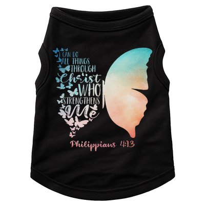 Can Do All Things Through Christ Who Strengthens Me Saying Doggie Tank