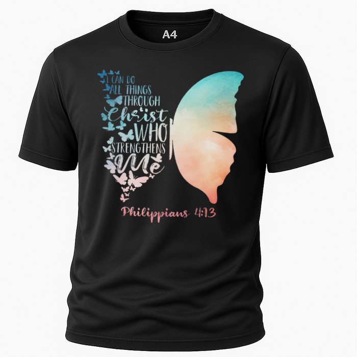 Can Do All Things Through Christ Who Strengthens Me Saying Cooling Performance Crew T-Shirt