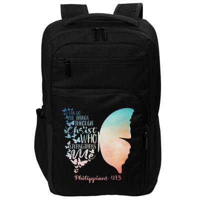 Can Do All Things Through Christ Who Strengthens Me Saying Impact Tech Backpack