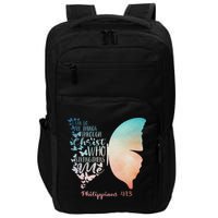 Can Do All Things Through Christ Who Strengthens Me Saying Impact Tech Backpack