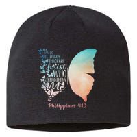 Can Do All Things Through Christ Who Strengthens Me Saying Sustainable Beanie