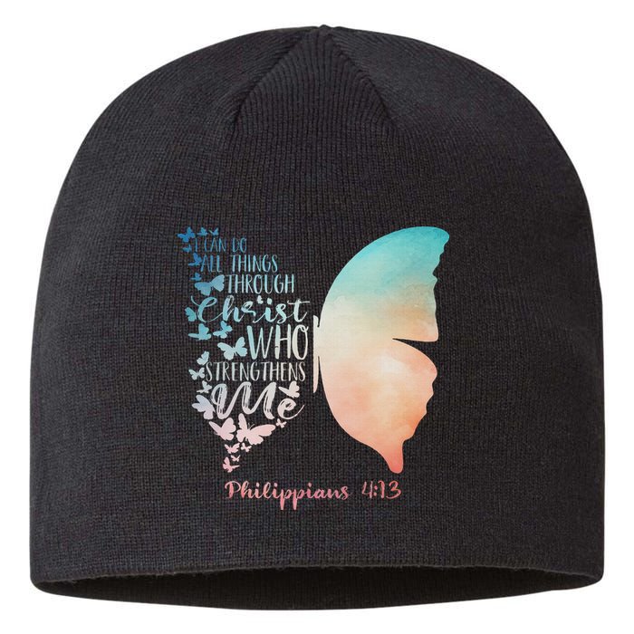 Can Do All Things Through Christ Who Strengthens Me Saying Sustainable Beanie