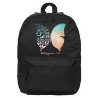 Can Do All Things Through Christ Who Strengthens Me Saying 16 in Basic Backpack