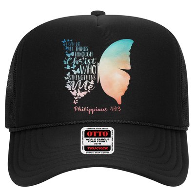 Can Do All Things Through Christ Who Strengthens Me Saying Trucker Hat