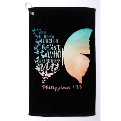 Can Do All Things Through Christ Who Strengthens Me Saying Golf Towel