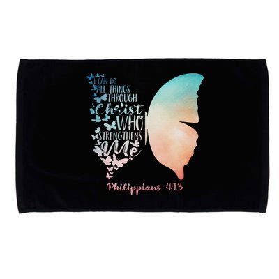 Can Do All Things Through Christ Who Strengthens Me Saying Microfiber Hand Towel